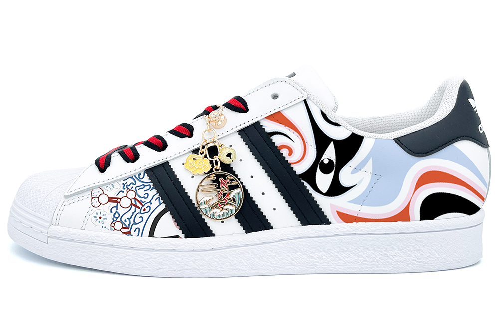 Buy [Sepatu Custom] adidas Originals Superstar 'Blue Ink Peking Opera' EG4958(Team2-国潮水墨脸谱)