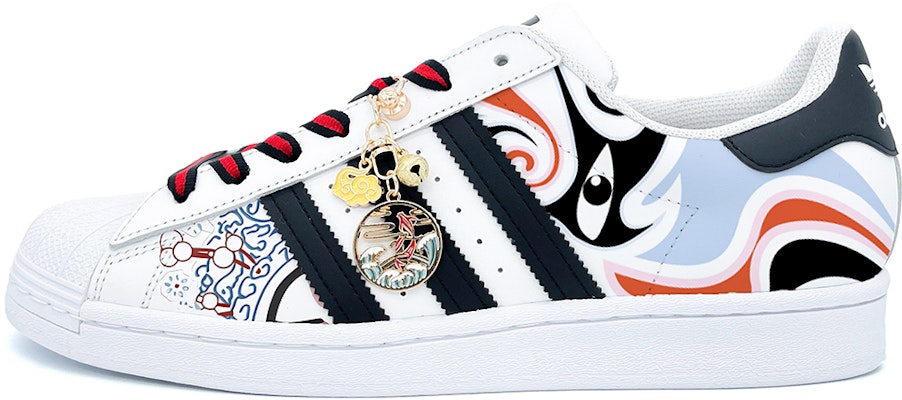 아디다스 오리지널 슈퍼스타 '푸른 묵화' 커스텀 슈즈 EG4958(Team2-国潮水墨脸谱) Order 아디다스 오리지널 슈퍼스타 '푸른 묵화' 커스텀 슈즈 EG4958(Team2-国潮水墨脸谱)