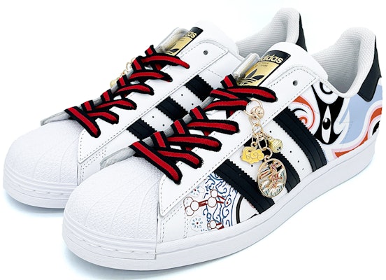 아디다스 오리지널 슈퍼스타 '푸른 묵화' 커스텀 슈즈 EG4958(Team2-国潮水墨脸谱) Shop 아디다스 오리지널 슈퍼스타 '푸른 묵화' 커스텀 슈즈 EG4958(Team2-国潮水墨脸谱)