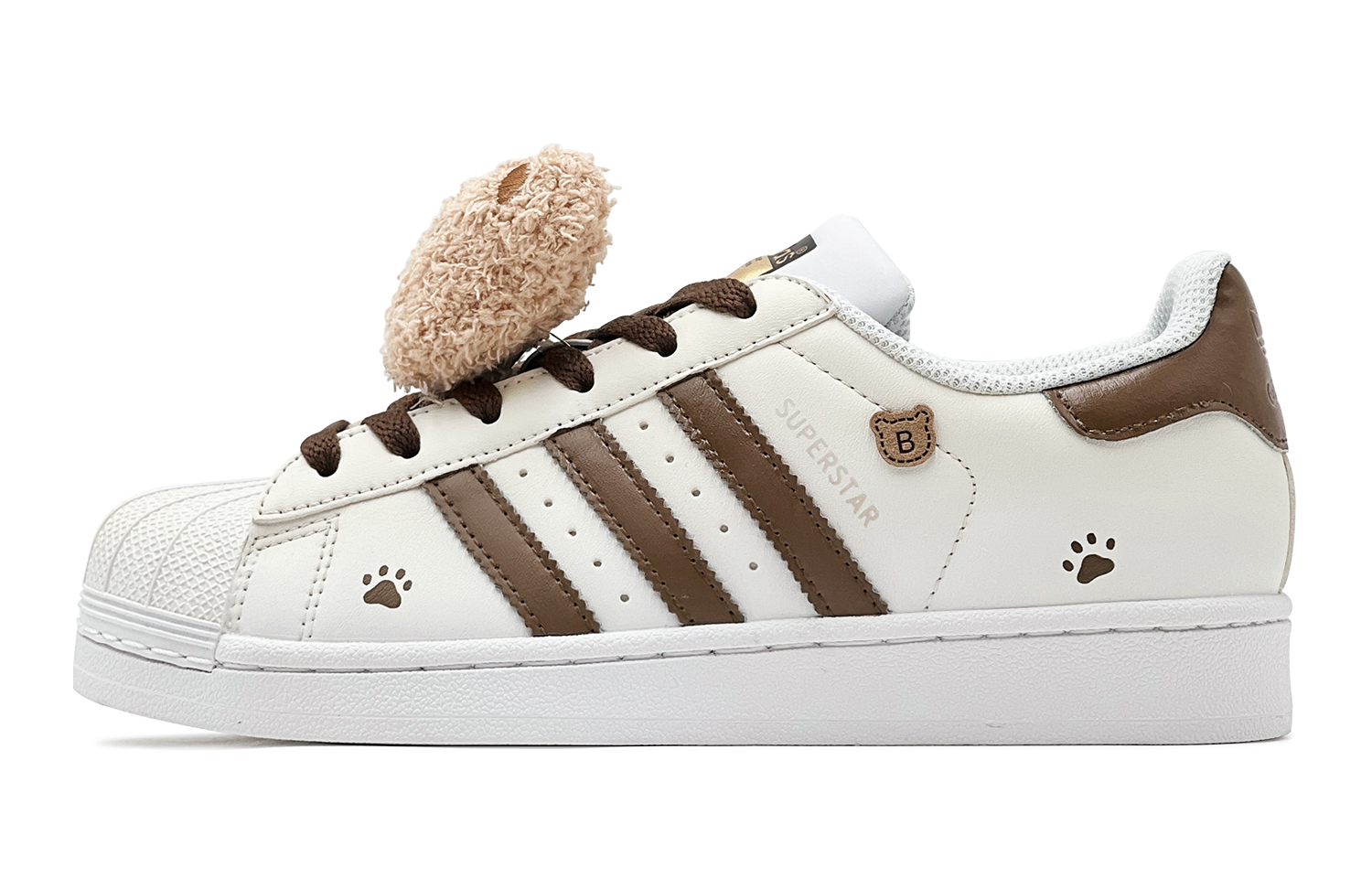 Order [Sepatu Custom] adidas Originals Superstar 'Gradien Beruang Coklat Putih' EG4958(TeamS-萌趣小熊阿迪S-BOX)