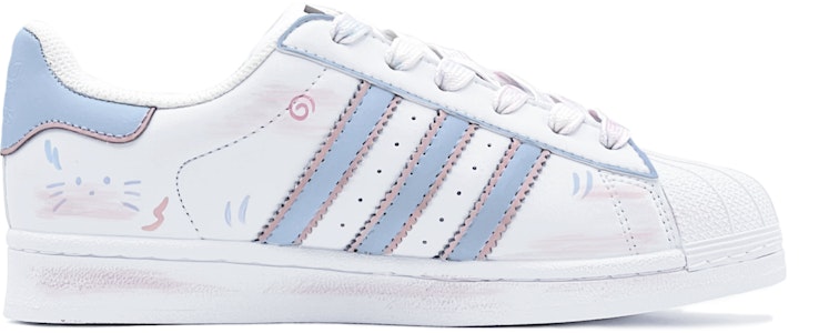 【定製球鞋】adidas originals Superstar 兔兔塗鴉 限定鞋盒 低幫 板鞋 男女同款 粉藍 Order 【定製球鞋】adidas originals Superstar 兔兔塗鴉 限定鞋盒 低幫 板鞋 男女同款 粉藍