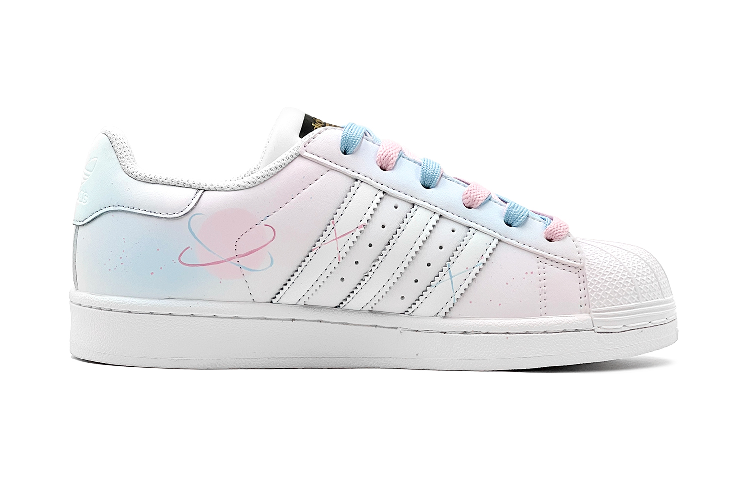 [Custom Shoes] adidas Originals Superstar 'Candy Planet Pink Blue' 圖 3
