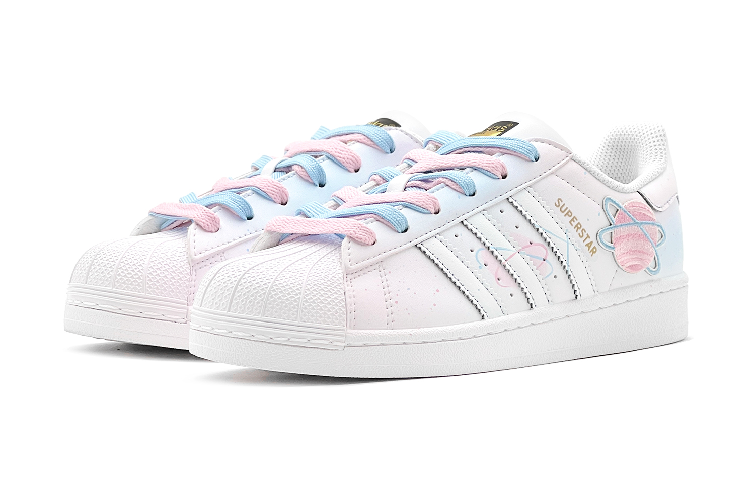 [Custom Shoes] adidas Originals Superstar 'Candy Planet Pink Blue' 圖 4