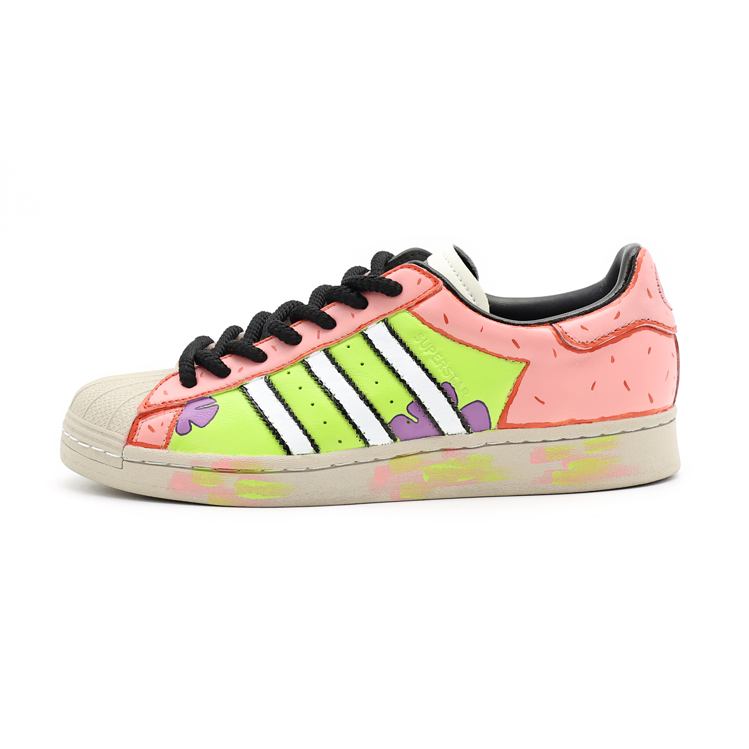 Order [Scarpe Personalizzate] adidas Originals Superstar ''Cartoon Rosa'' ID1009（Team174-缤纷派大星）
