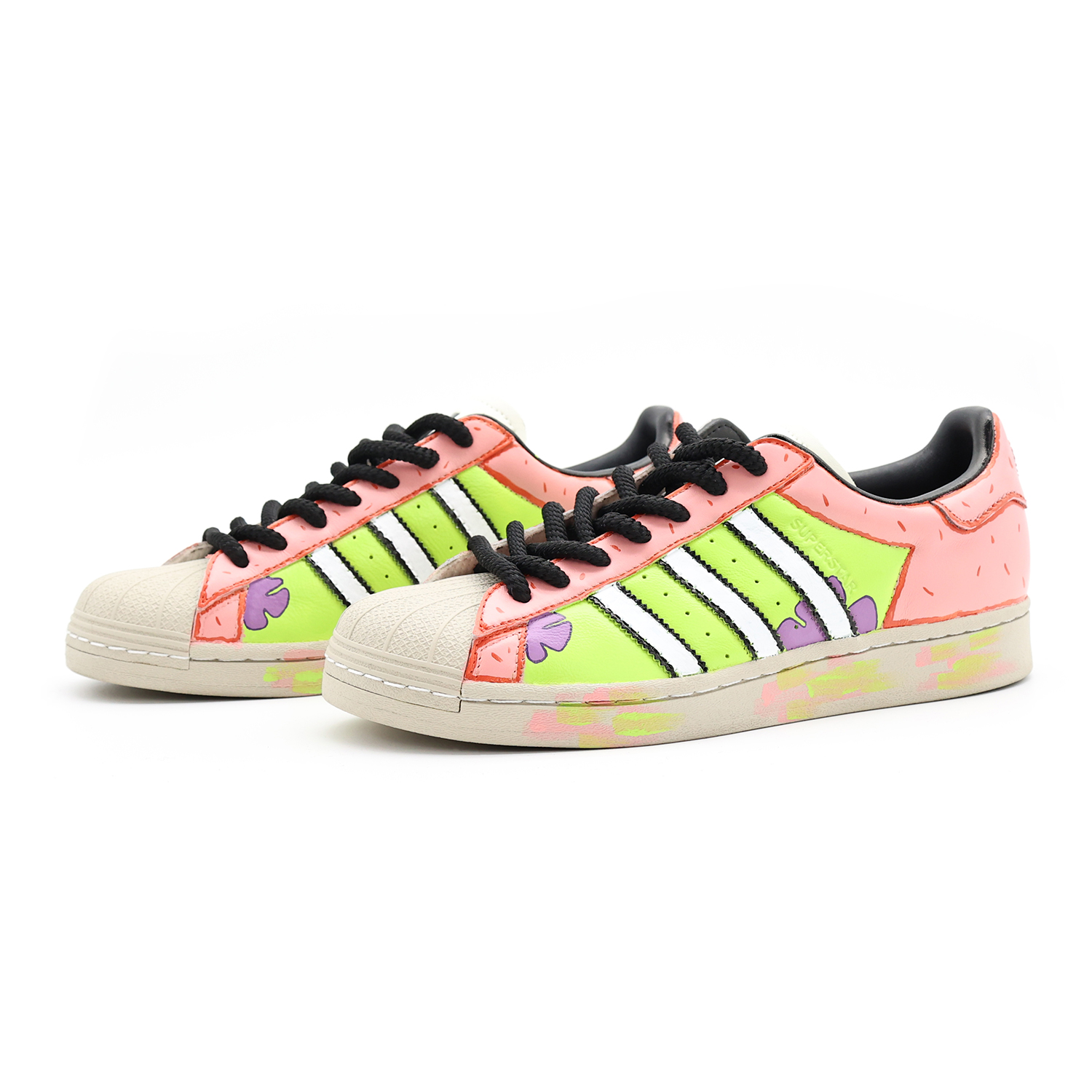 Shop [Scarpe Personalizzate] adidas Originals Superstar ''Cartoon Rosa'' ID1009（Team174-缤纷派大星）