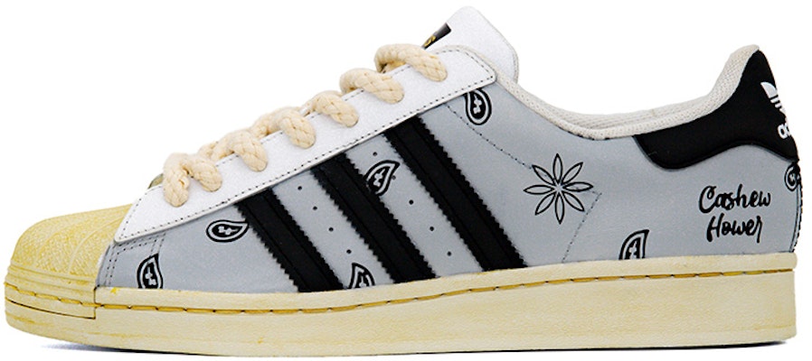 【客製化球鞋】adidas originals Superstar 腰果花 百搭 做舊 麻繩鞋帶 塗鴉 街頭 休閒 低筒 板鞋 男女同款 黑白灰 Buy 【客製化球鞋】adidas originals Superstar 腰果花 百搭 做舊 麻繩鞋帶 塗鴉 街頭 休閒 低筒 板鞋 男女同款 黑白灰