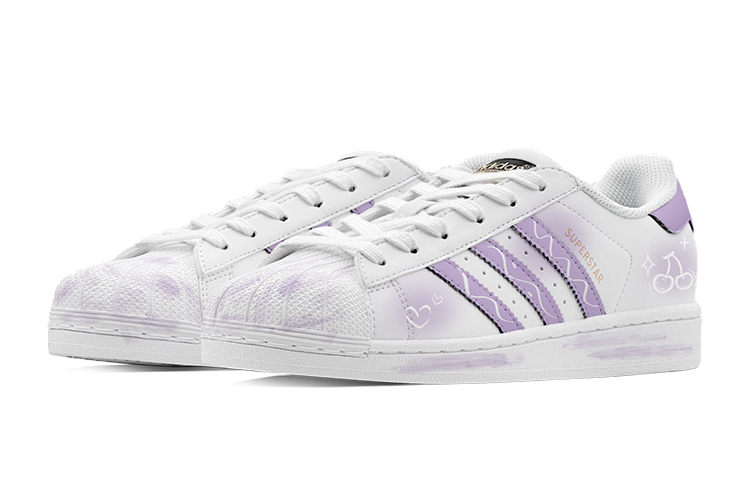 [Custom Shoes] adidas Originals Superstar 'Cherry Sweetheart Purple' 圖 4
