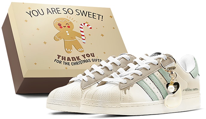 【定制鞋款】阿迪达斯三叶草 SuperStar '圣诞老化心形吊坠卡其渐变' EG4958(TeamS-做旧爱心挂坠S-BOX) Buy 【定制鞋款】阿迪达斯三叶草 SuperStar '圣诞老化心形吊坠卡其渐变' EG4958(TeamS-做旧爱心挂坠S-BOX)