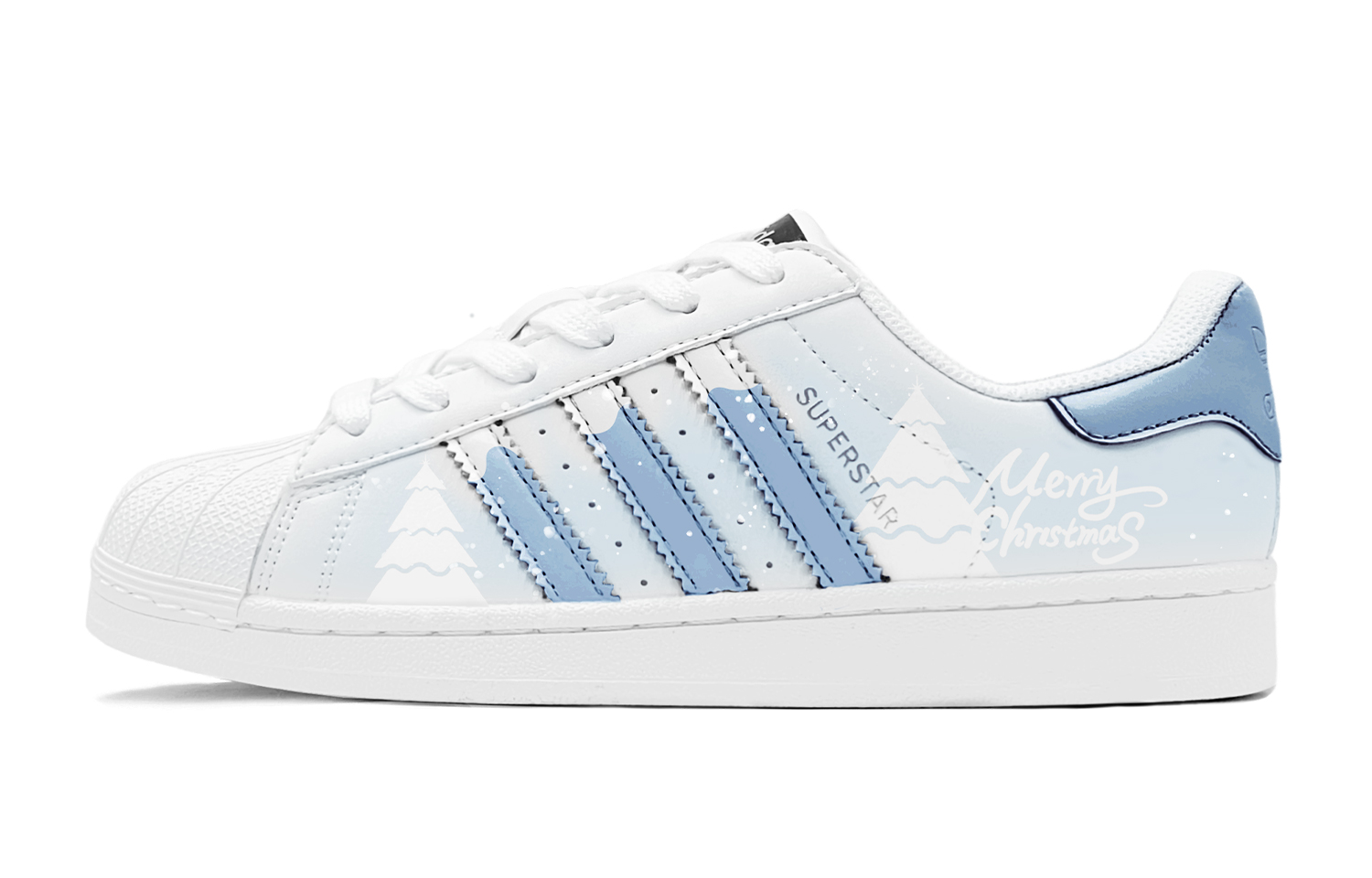 [Custom Shoes] adidas Originals Superstar 'Christmas Snowflake - Blue White' 圖 2