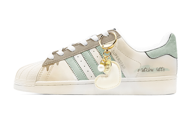 [Custom Shoes] adidas Originals Superstar 'Christmas Aged-Look Heart Pendant Khaki Gradient' 圖 2