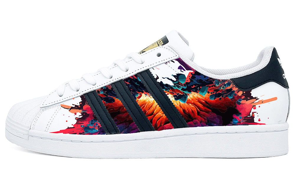 Order [カスタムシューズ] アディダスオリジナルス スーパースター 'コズミックエクスプロージョンレッド' EG4958(Team2-星云爆炸)