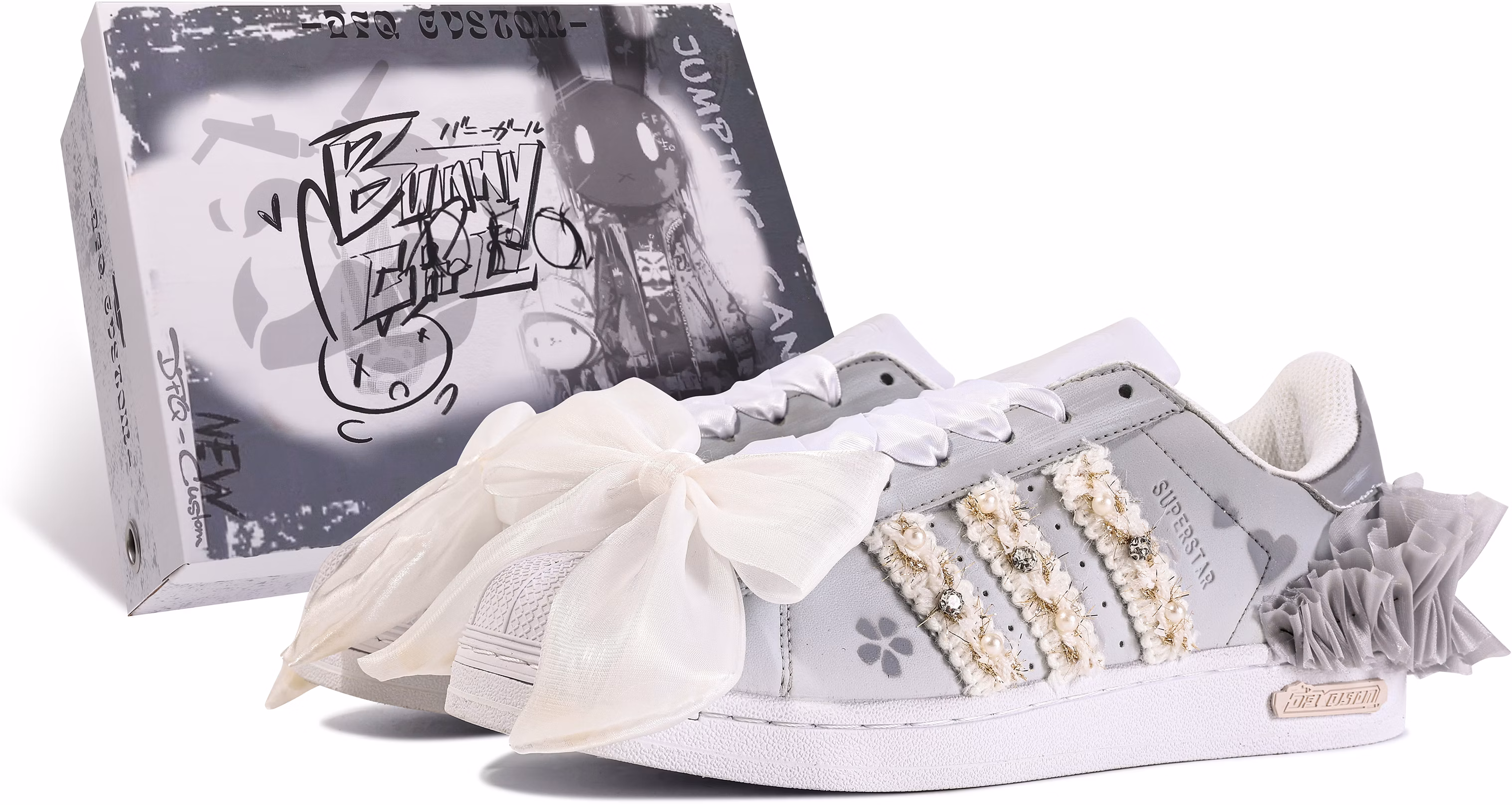 custom-shoes-adidas-originals-superstar-da-vinci-lace-grey