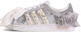 Order 【客製化球鞋】adidas originals Superstar 達文西訂製 禮盒式 星辰 婚鞋 蕾絲 低筒 板鞋 男女皆宜 灰色