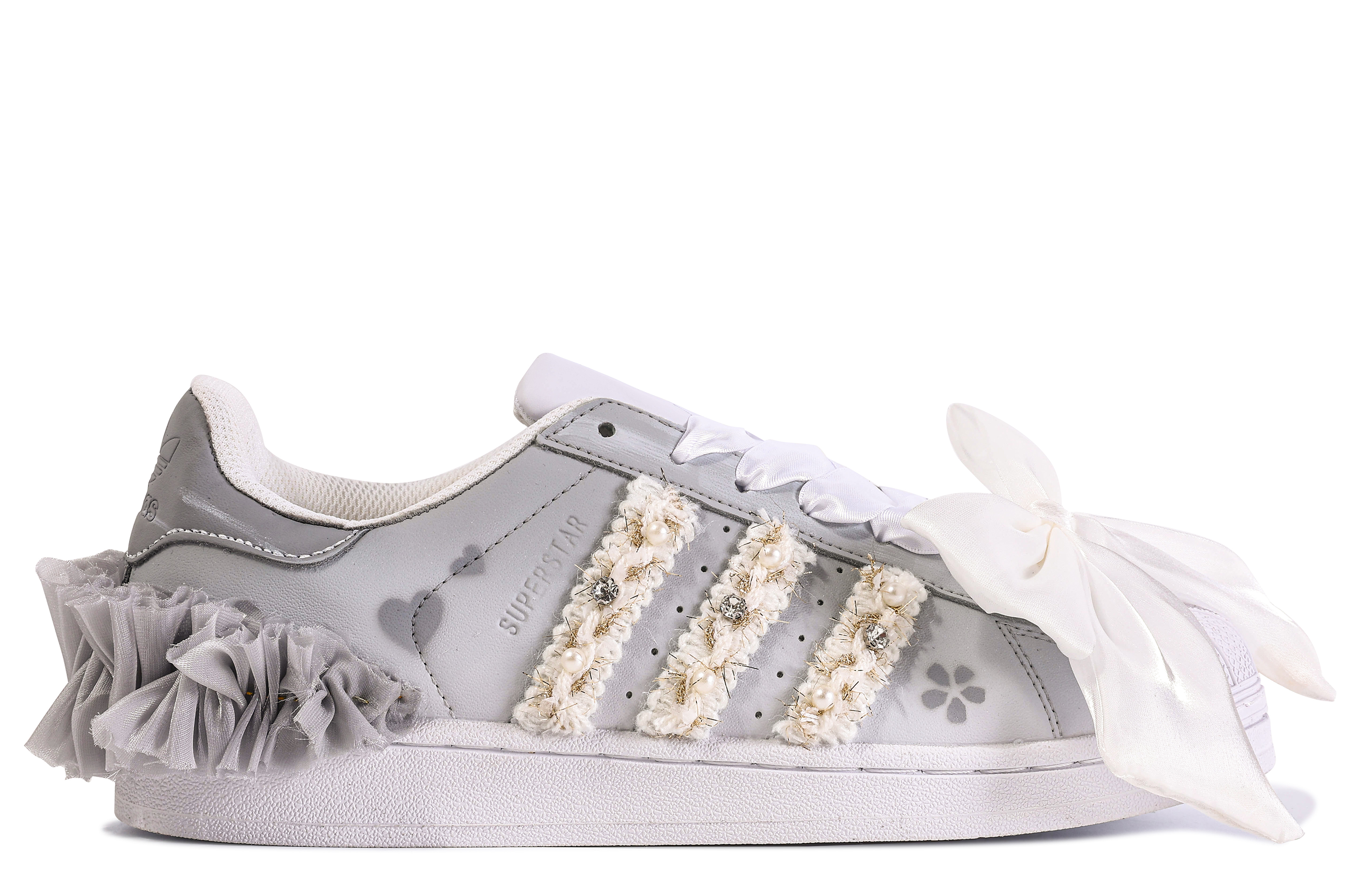 Shop [定制鞋] adidas Originals Superstar '达芬奇星曜婚礼灰' GX3623-450510