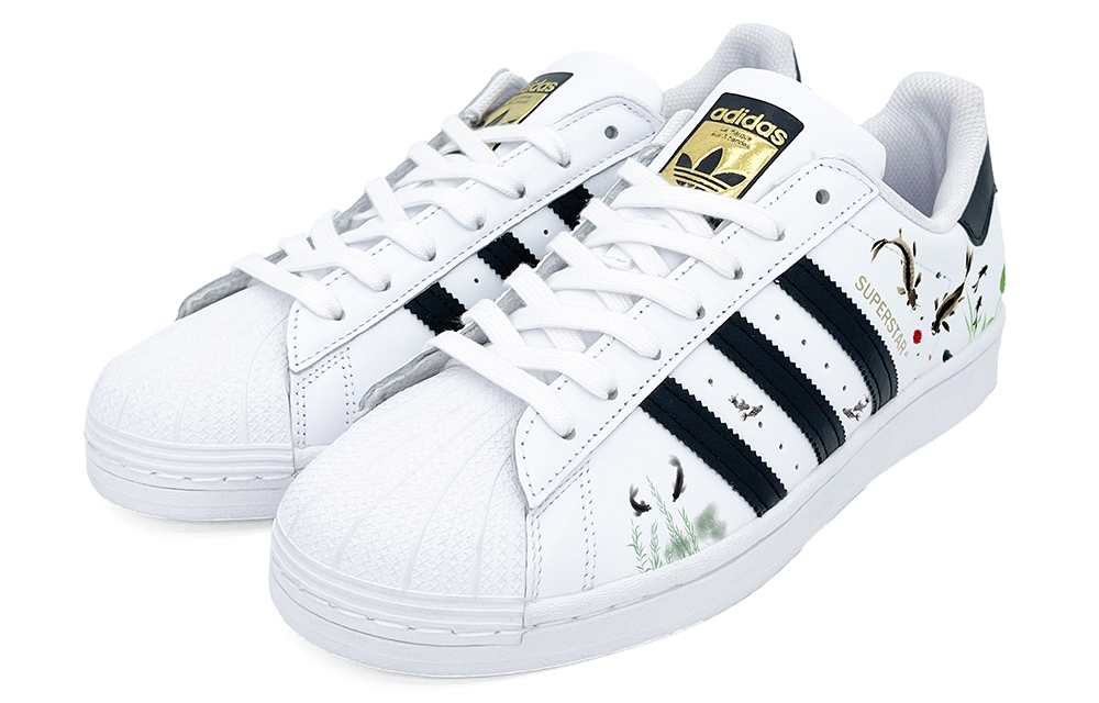 Lookbook [Zapatos Personalizados] adidas Originals Superstar 'Danqing Jinli Negro' EG4958(Team2--丹青锦鲤)