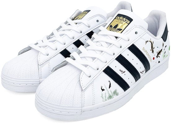 아디다스 오리지널 슈퍼스타 '단청 금리 블랙' (커스텀) EG4958(Team2--丹青锦鲤) Lookbook 아디다스 오리지널 슈퍼스타 '단청 금리 블랙' (커스텀) EG4958(Team2--丹青锦鲤)