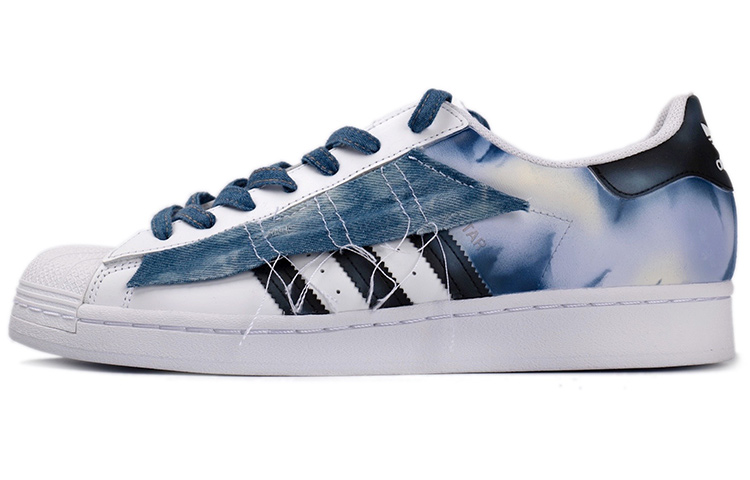 [Custom Shoes] adidas Originals Superstar 'Deconstructed American Retro Washed Denim Hand-Painted Graffiti Vibe' 圖 2
