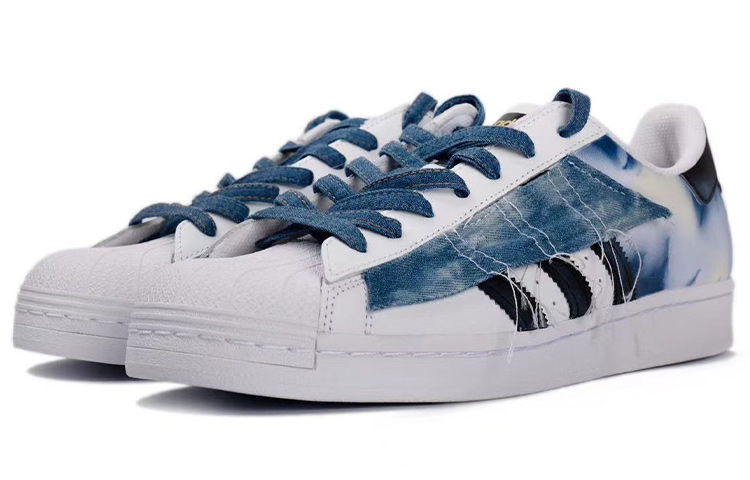 [Custom Shoes] adidas Originals Superstar 'Deconstructed American Retro Washed Denim Hand-Painted Graffiti Vibe' 圖 4