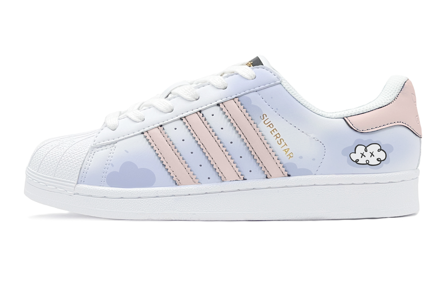 Order [Sepatu Kustom] adidas Originals Superstar 'Dopamin Dressing Cloud' EG4958(TeamS-粉紫云朵涂鸦S-BOX)
