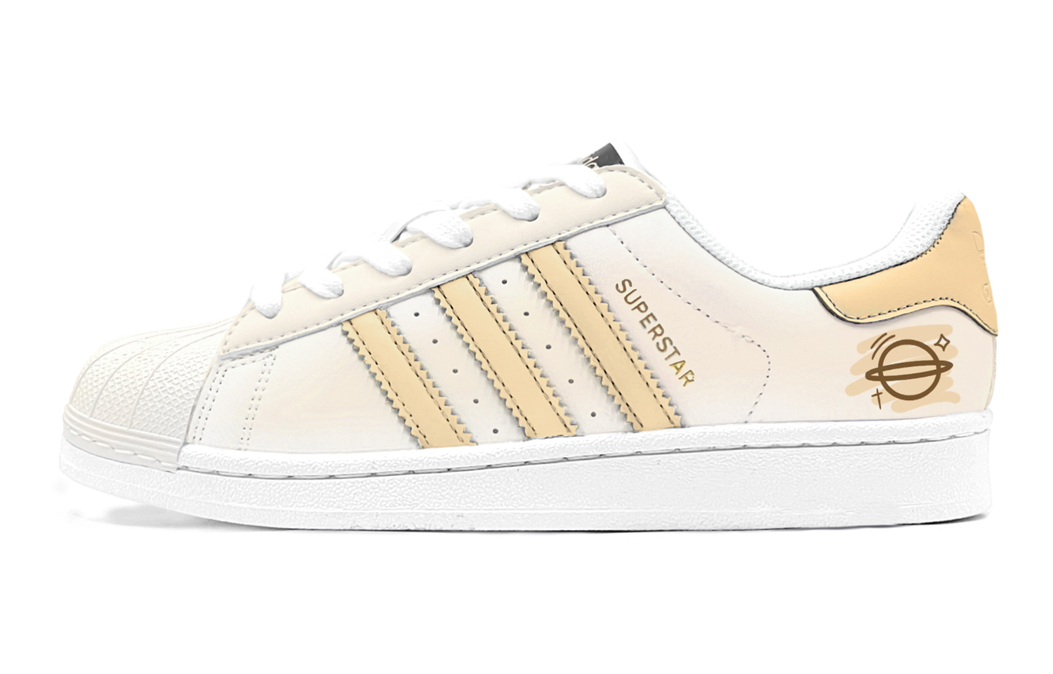 Order [カスタムシューズ] アディダス オリジナルス スーパースター『ギャラクシーイエロー』 EG4958(TeamS-橙黄星球阿迪S-BOX)