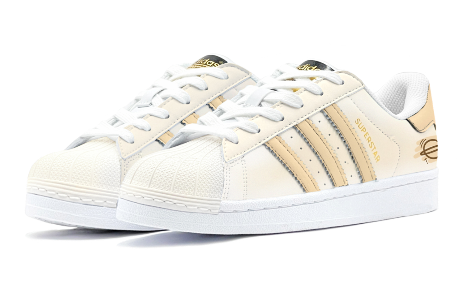 Shop [カスタムシューズ] アディダス オリジナルス スーパースター『ギャラクシーイエロー』 EG4958(TeamS-橙黄星球阿迪S-BOX)