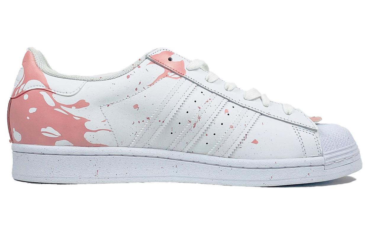 Lookbook 아디다스 오리지널 슈퍼스타 '러브 스프레드' 커스텀 (화이트-핑크) EG4960(Team1-爱意蔓延）