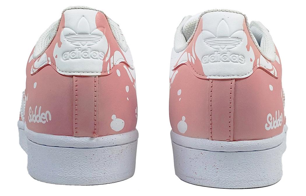 Purchase 아디다스 오리지널 슈퍼스타 '러브 스프레드' 커스텀 (화이트-핑크) EG4960(Team1-爱意蔓延）