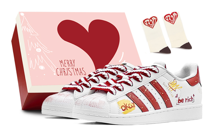 [Custom Shoes] adidas Originals Superstar 'Gong Xi Fa Cai White Red'
