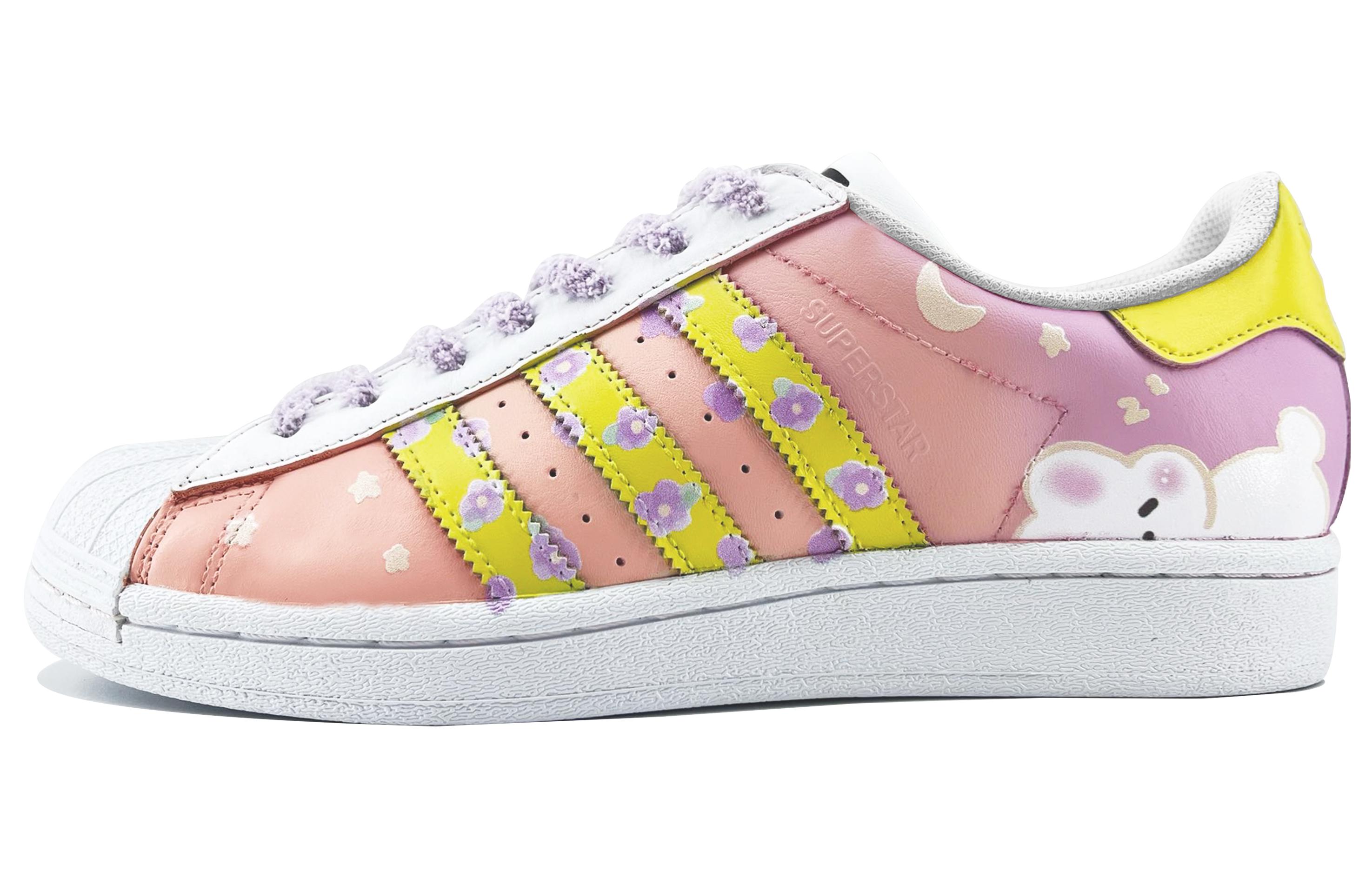 [Custom Shoes] adidas Originals Superstar 'Goodnight Bunny Hand-Painted Yellow Pink'
