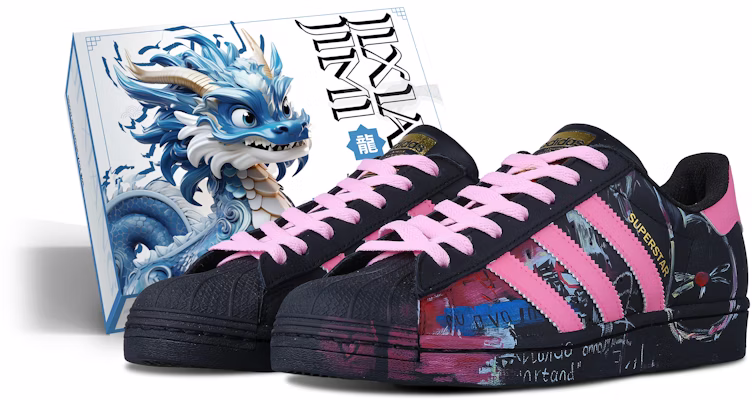 オリジナル Superstar「落書きピンク兎」 (Custom Shoes) EG4959(Team51-涂鸦粉兔SBOX) Buy オリジナル Superstar「落書きピンク兎」 (Custom Shoes) EG4959(Team51-涂鸦粉兔SBOX)