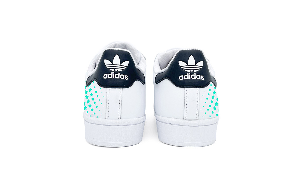 Purchase [Kasut Custom] adidas Originals Superstar 'Green Star Kiss' EG4958(Team2-绿色星星Kiss)