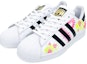 Shop 【訂製球鞋】 adidas originals Superstar 貝殼頭 撞色愛心塗鴉 低筒 板鞋 男女款 粉綠色