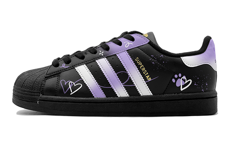 [Custom Shoes] adidas Originals Superstar 'Heart Purple Black' 圖 2