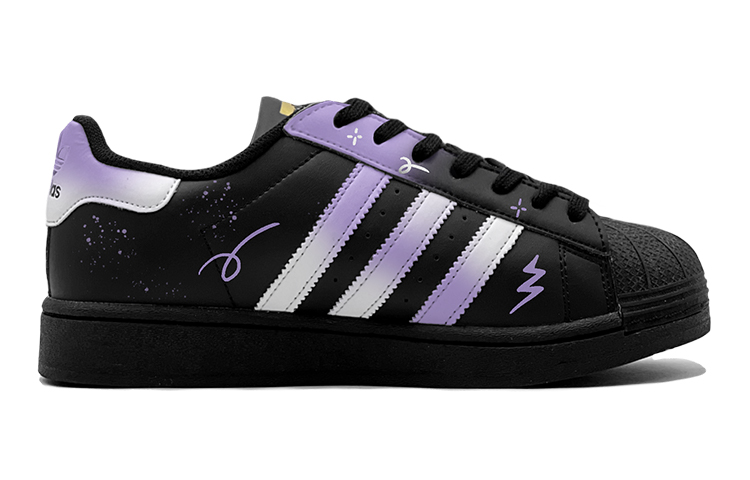 [Custom Shoes] adidas Originals Superstar 'Heart Purple Black' 圖 3
