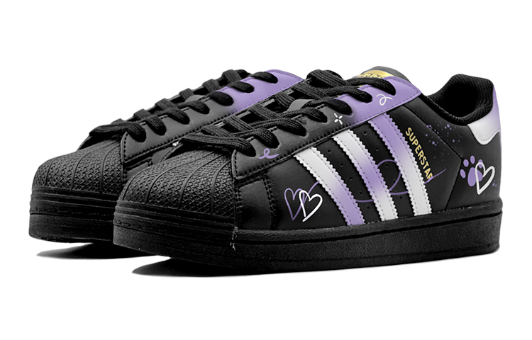 [Custom Shoes] adidas Originals Superstar 'Heart Purple Black' 圖 4