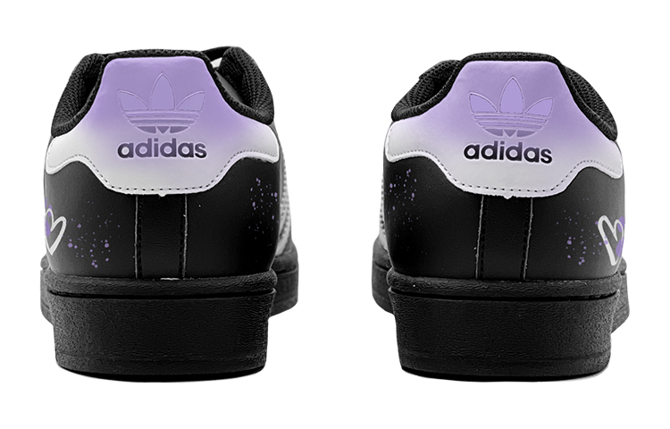 [Custom Shoes] adidas Originals Superstar 'Heart Purple Black' 圖 5