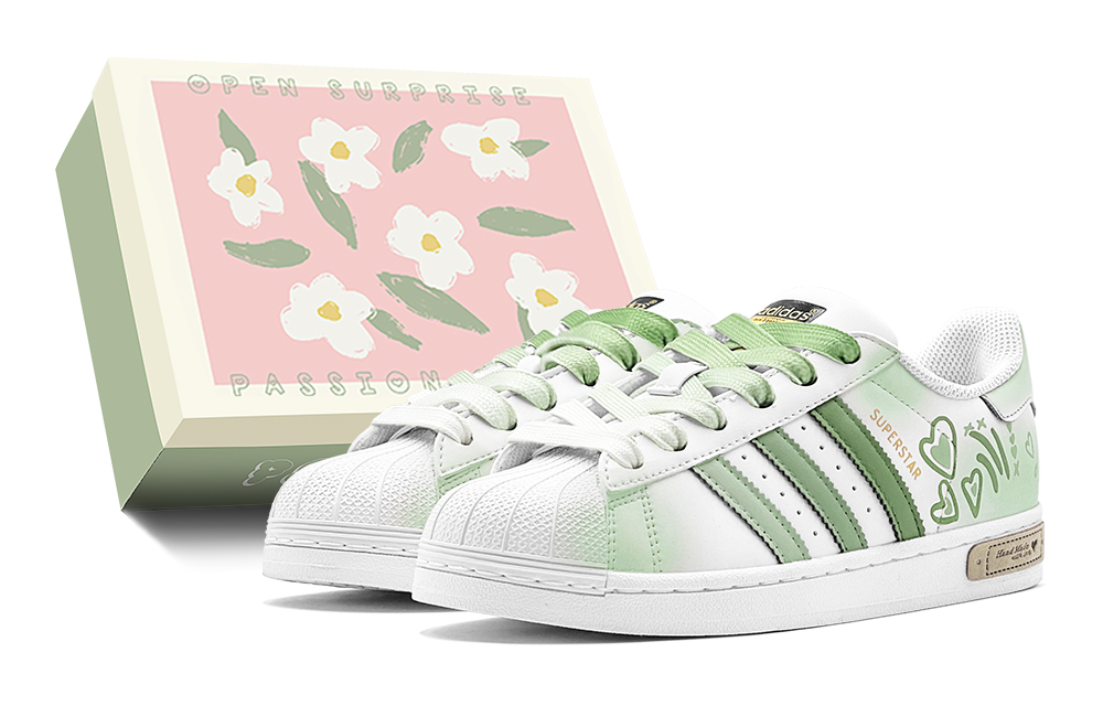 [Custom Shoes] adidas Originals Superstar 'Iridescent Stars - Green'