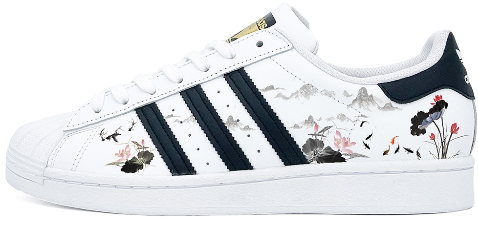 custom-shoes-adidas-originals-superstar-koi-lotus