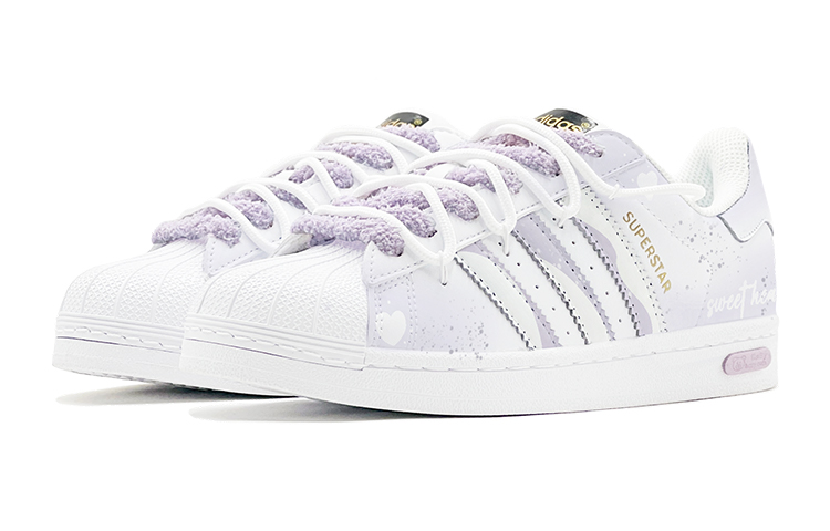 Shop [Custom Shoes] adidas Originals Superstar 'Graffiti Corazón Dulce Lavanda' EG4958(TeamS-香芋紫甜心S-BOX)