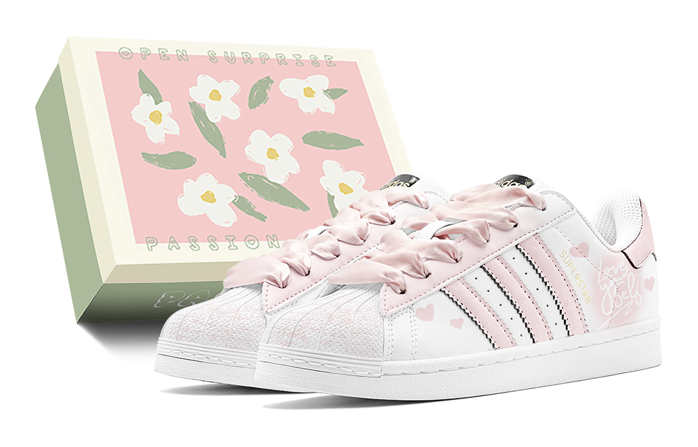 [Custom Shoes] adidas Originals Superstar 'Love Declaration White Pink'