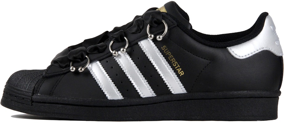 【客製化球鞋】 adidas originals Superstar 摩登黑銀 銀環 絲質鞋帶 無性別風格 時尚百搭與 四季款 高包覆性 輕便 低筒 運動鞋 男女皆宜 黑銀色 Order 【客製化球鞋】 adidas originals Superstar 摩登黑銀 銀環 絲質鞋帶 無性別風格 時尚百搭與 四季款 高包覆性 輕便 低筒 運動鞋 男女皆宜 黑銀色
