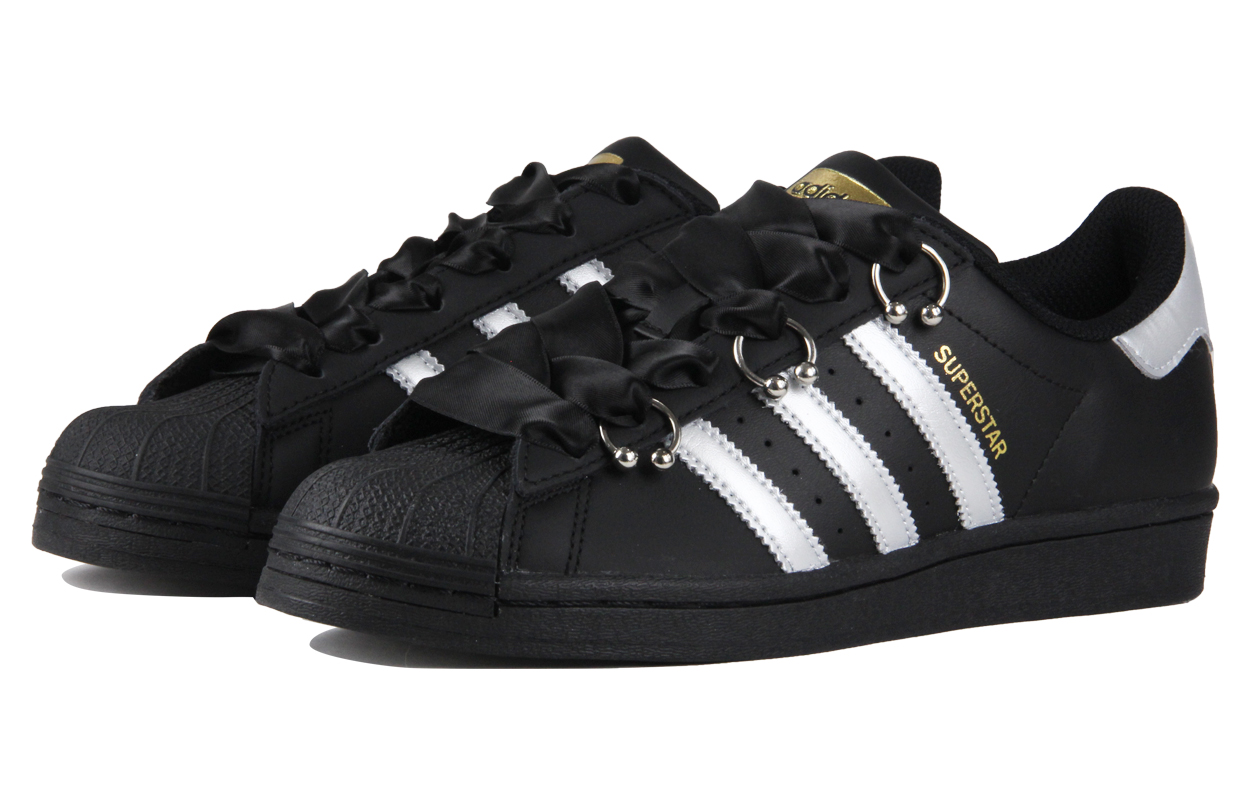 Shop [Sepatu Kustom] adidas Originals Superstar 'Hitam Perak Modern' EG4959(TeamJ-520摩登黑银情侣款)