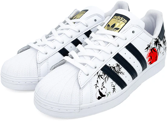 【訂製球鞋】adidas originals Superstar 貝殼頭 東方熊貓 低筒 板鞋 男女款 黑紅 Shop 【訂製球鞋】adidas originals Superstar 貝殼頭 東方熊貓 低筒 板鞋 男女款 黑紅