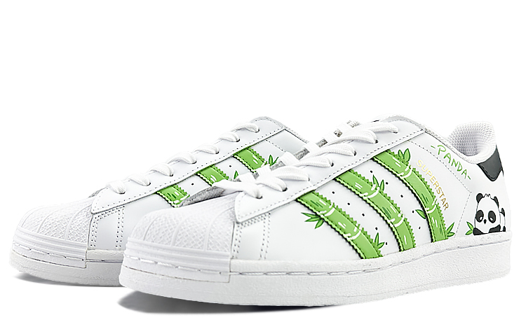 Lookbook 【定制鞋款】阿迪达斯 三叶草 Superstar '熊猫' EG4958(Team40-男女款金标熊猫)