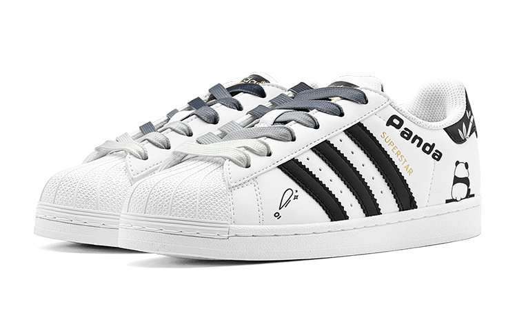 Shop 아디다스 오리지널 슈퍼스타 '판다의 장난' (커스텀 슈즈) EG4958(TeamS-萌趣熊猫S-BOX)