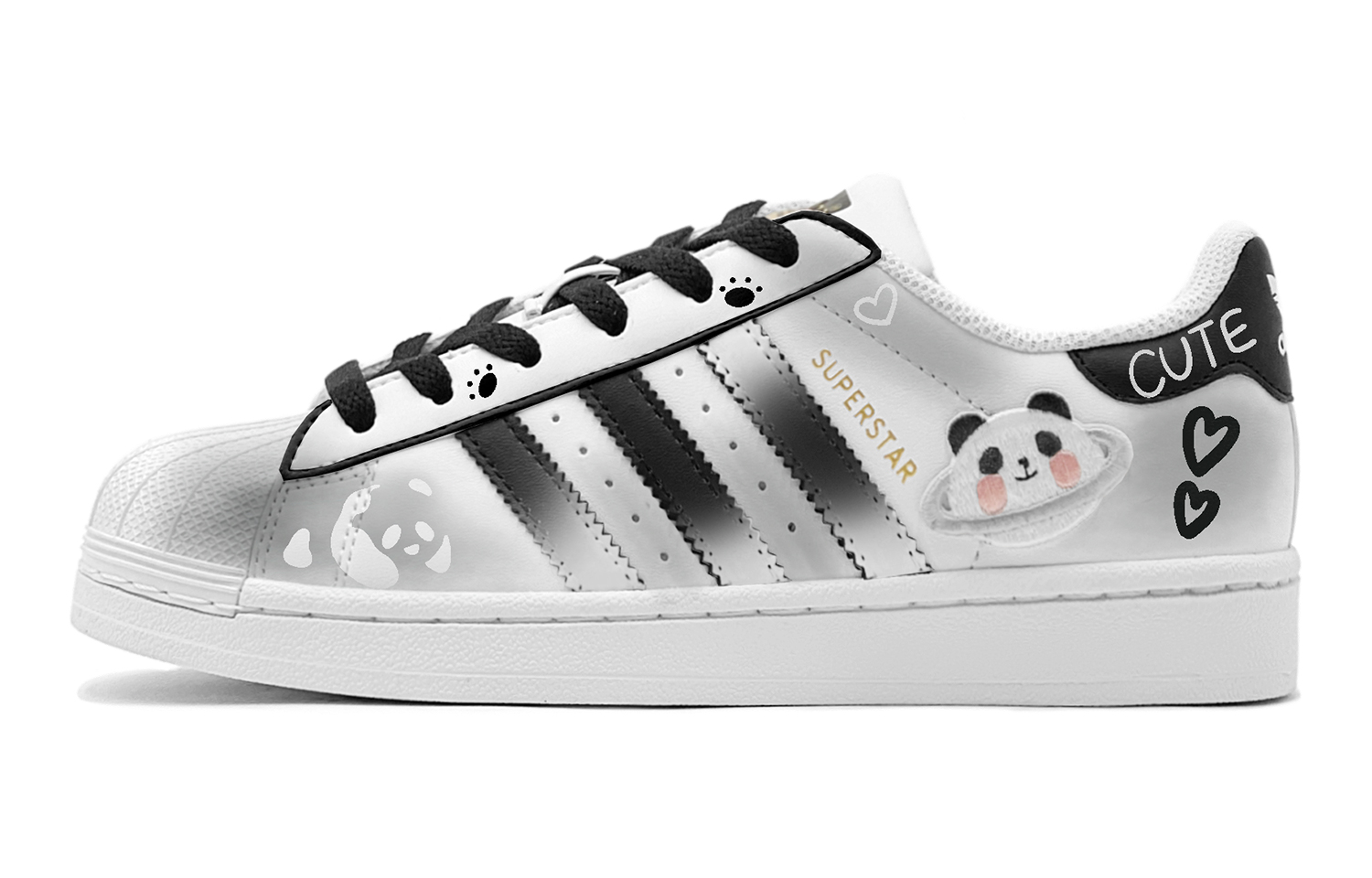 Order [Zapatos Personalizados] adidas Originals Superstar 'Panda Graffiti' EG4958(TeamS2-星球熊猫S-BOX)