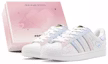 Buy 【訂製球鞋】adidas originals Superstar系列 浪漫520 粉藍小愛心 小清新風 情侶款 特殊鞋盒 低筒 板鞋 男女同款 粉白