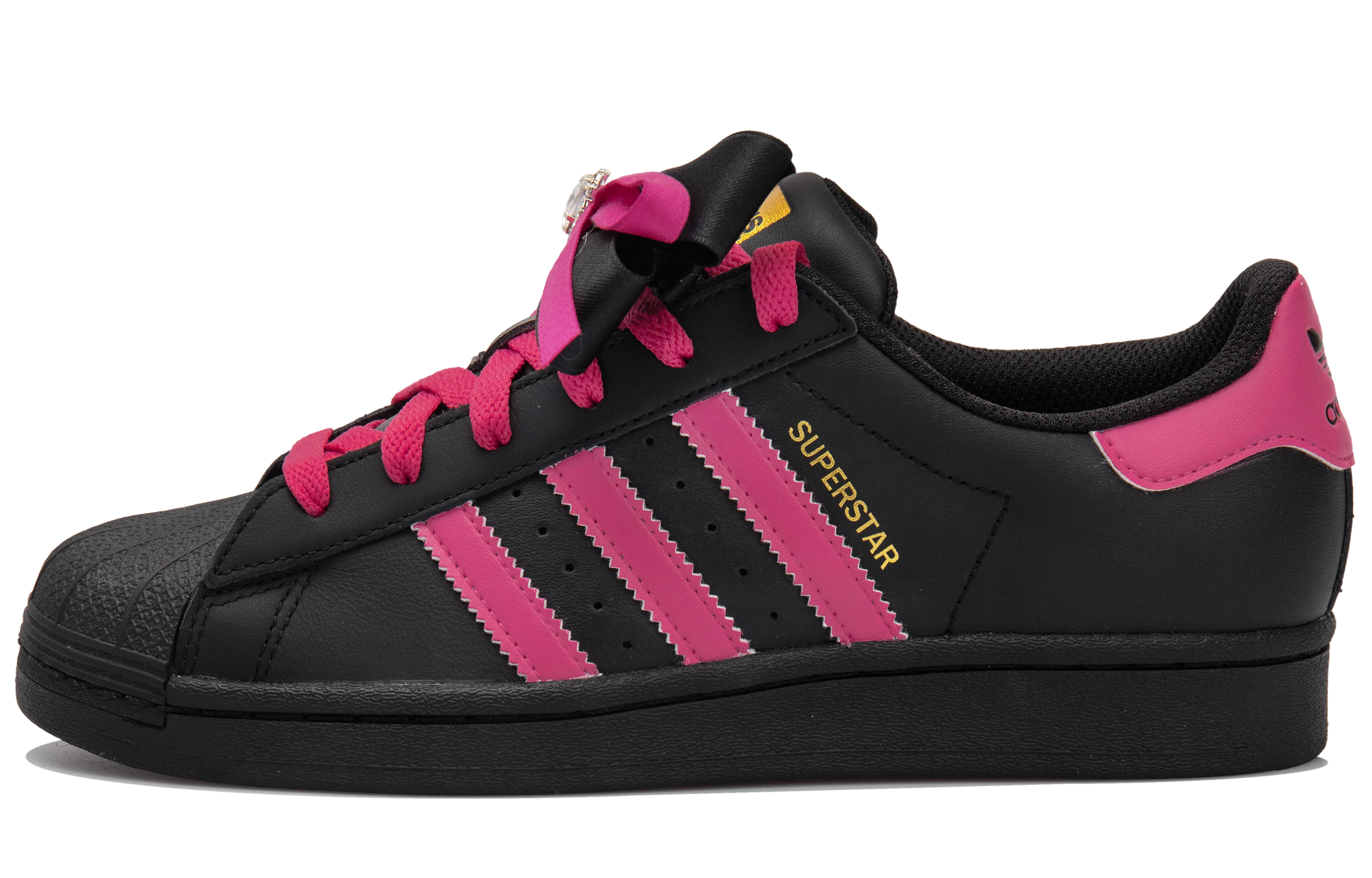 [Custom Shoes] adidas Originals Superstar 'Pink Holiday Black-Pink Bow' 圖 2