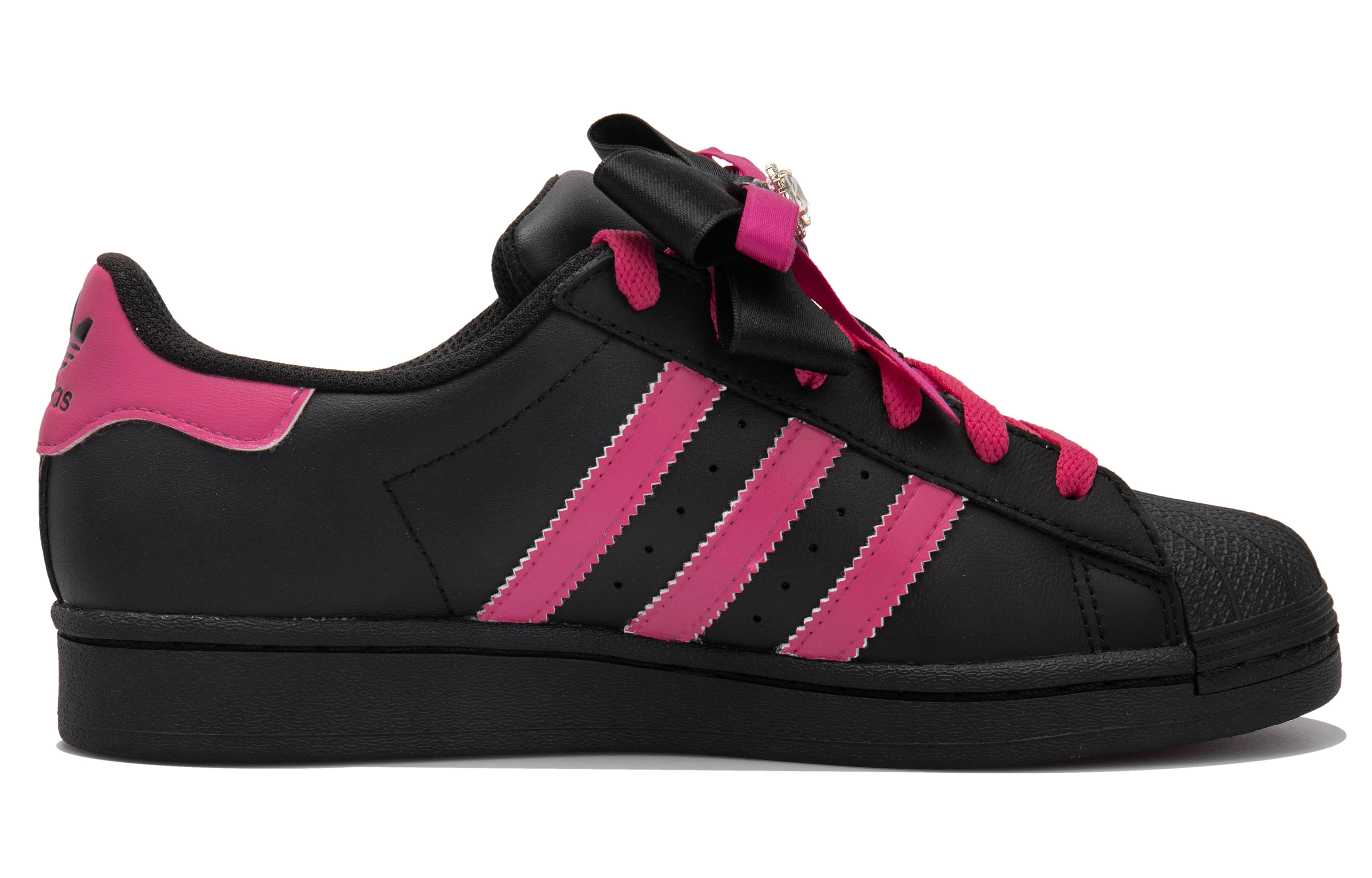 [Custom Shoes] adidas Originals Superstar 'Pink Holiday Black-Pink Bow' 圖 3