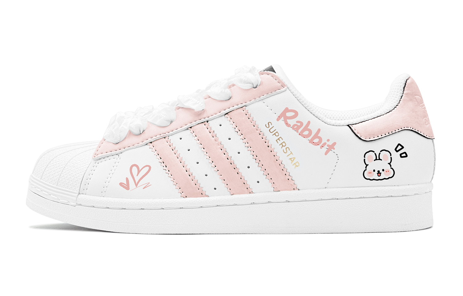 Order [Sepatu Kustom] adidas Originals Superstar 'Pink White Kelinci' EG4958(TeamS-萌趣兔兔S-BOX)